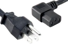 NEMA 5-15 to C13 Left Angle | CPU Power Cord | ShowMeCables.com