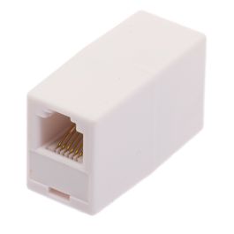 RJ12 Coupler - 6 Position - Ivory | ShowMeCables.com