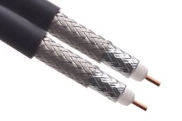 Dual RG6 - Dual Shield - CCS - Coax Cable - Black - Per FT ...