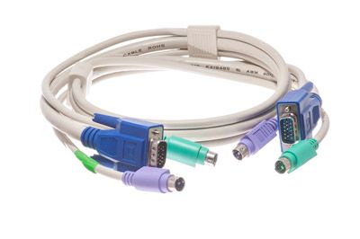 Cable KVM 2 en 1 PS/2 HD-15 VGA de 3m - Cables KVM