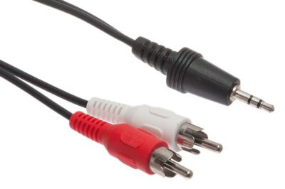  3.5mm Stereo Male to Dual RCA Male (Right and Left) RCA Audio  Cable, 25 Feet : Electronics