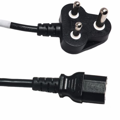1 ft. IEC C14/Sheet E It Plug to IEC C13 Female Connector