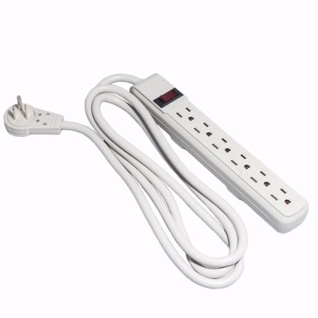 6 Outlet Surge Protector | Vertical Outlets 6 Feet | ShowMeCables.com