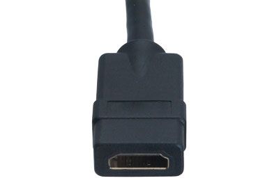 6 inch HDMI Male/Female 28AWG Port Saver Cable w/ Lock Screw Connector