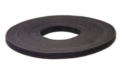 ICC Bulk Hook and Loop Cable Tie - 75 Foot Roll x 1/2 Inch - Black