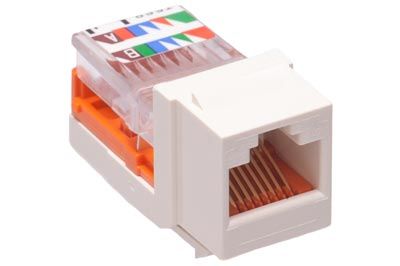 Panduit Netkey Cat5e RJ45 Universal Keystone - Off White | ShowMeCables.com