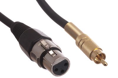 25ft Pro-Audio Cable XLR Female to RCA Male