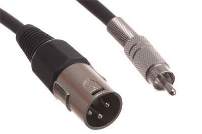 Pro-Audio XLR 3 Pin Male to RCA Male Cable