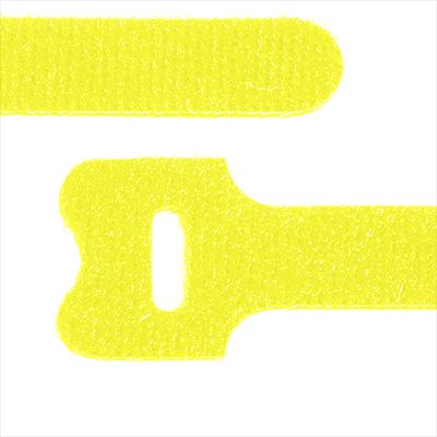 Hook and Loop Fastening Cable Ties - 12 Inch x 1/2 Inch - Yellow - 10 Per  Pack