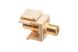 Gold RCA Female to Female Feed-Through Keystone Coupler  - 8 Multi-Color Bands - Ivory