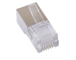 RJ12 Shielded Modular Connector - 6P6C - Round Cable - 10 Pack