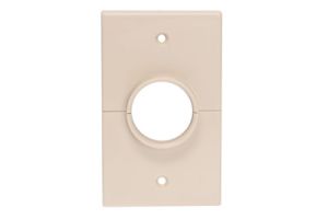 Split Pass-Through Wall Plate - Single Gang - 1 3/8 IN  - Ivory