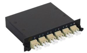LC Multimode Duplex MTP/MPO Fiber Optic Cassette - 50/125 - 6 Port