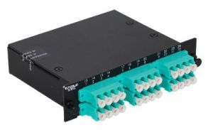 LC Multimode Duplex MTP/MPO Fiber Optic Cassette - 10GB - 12 Port