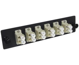Multimode Fiber Adapter Panel - 6 Beige Duplex LC - OM1 - 12 Ports Total