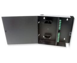 Single Door Wall Mount Fiber Enclosure - Up to 48 Ports