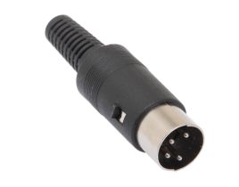 4 Pin DIN Male Solder Connector - Plastic