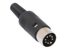 7 Pin DIN Male Solder Connector - Plastic