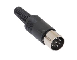 8 Pin DIN Male Solder Connector - Plastic - 262° Style