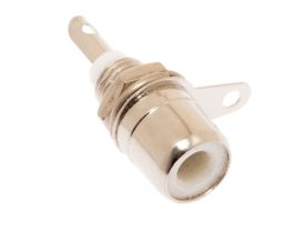 RCA Female Chassis Mount Connector - White