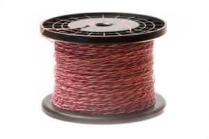 24 AWG Cross Connect Wire - 1 Pair - Red/White - 1000 FT