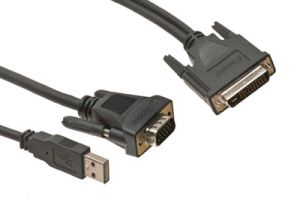 M1 to VGA Male with USB Cable - 25 FT