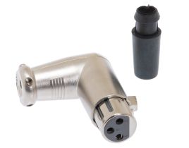 XLR 3 Pin Right Angle Female Solder Connector