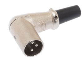 XLR 3 Pin Right Angle Male Solder Connector