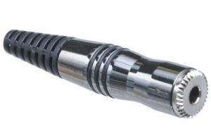 Deluxe 3.5mm Stereo Female Solder Connector - Metal