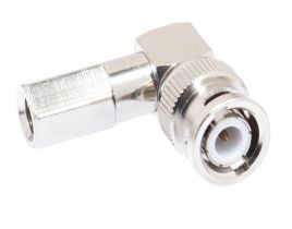 BNC Right Angle Male Twist-On Connector - RG59 & RG62 PVC