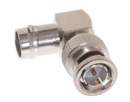 BNC Male to BNC Female Right Angle Adapter - 75 Ohm