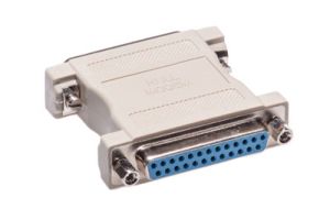 DB25 Male to DB25 Female Null Modem Adapter