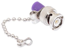 BNC Male Terminator with Grounding Chain - 75 Ohm