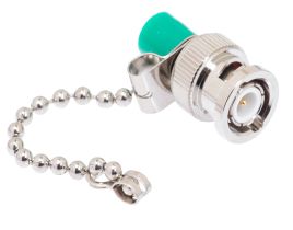 BNC Male Terminator with Grounding Chain - 50 Ohm