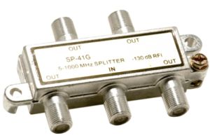 4-Way Coax Splitter- 5 to 1000 MHz