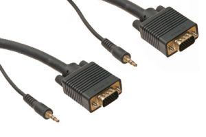 SVGA Monitor Cable with Audio - 6 FT