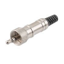 Locking 3.5mm Stereo Male Solder Connector - Metal