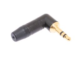Neutrik 3.5mm Right Angle Stereo Male Solder Connector - Metal