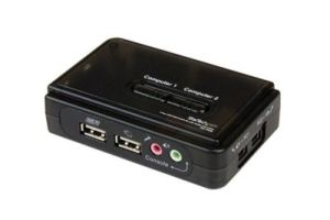 2-Way Manual KVM VGA/USB/3.5mm Audio Switch - Cables Included