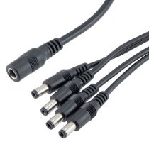 ShowMeCables DC Power Cable, 5.5mm/2.1mm Female To 4 Male, 1-Foot