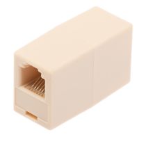 RJ12 Female to RJ12 Female Inline Coupler Adapter - 6P6C - Straight Pinout - Ivory