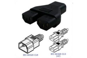 C14 to Dual C13 Power Adapter
