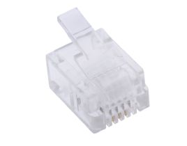 RJ11 Modular Connector - 6P4C - Flat Cable - 10 Pack