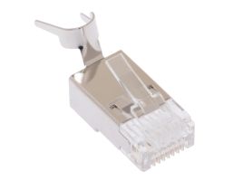 RJ45 Cat6a / Cat7 Shielded Connector - 8P8C - Solid & Stranded Cable - 10 Pack