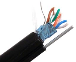 Cat5e Shielded Solid Aerial Cable with Messenger