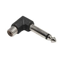 1/4 IN Mono Male to RCA Female Right Angle Adapter