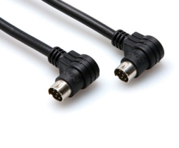 Hosa Right Angle 8 Pin Mini-DIN Male/Male Cable - 3 FT