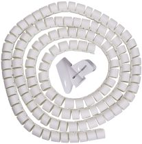 Spiral Cable Zip Wrap White 30mm x 1.5m (1.2" x 4.92Ft)