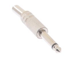 1/4 IN Mono Male Solder Connector - Metal
