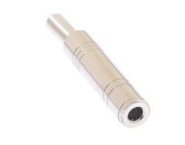 1/4 IN Stereo Female Solder Connector - Metal